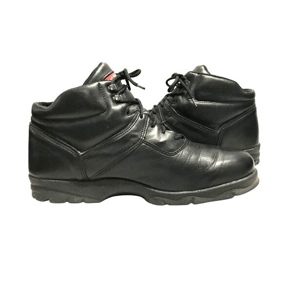 RED WING Mens Soft Toe Lace Up Work Boot Black Leather Size 13 - Picture 5 of 12